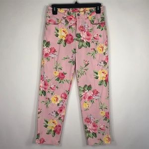 Lauren Ralph Lauren Womens Floral Rose Pink Capris